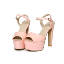 Brand New Hot Sales Fashion Black Pink White Super High Heels Women Platform Nude Sandals Pumps Ladies Shoes AYMR621 Big Size