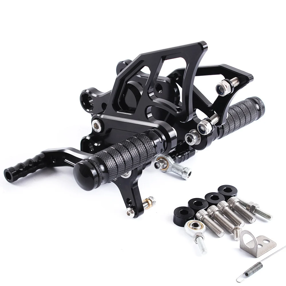 Motorcycle CNC Aluminum Adjustable Footrest Rearset Foot Pegs For
