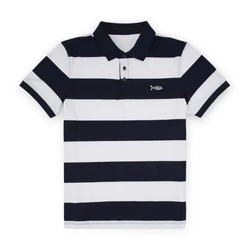 

Mens Jesus Fish Jesus Graphic Embroidered Knit Striped Short Sleeve Polo Shirts