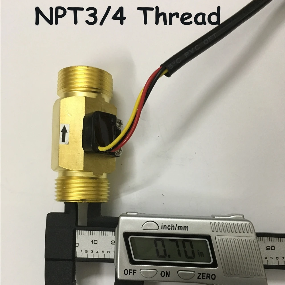 Латунный Датчик потока воды и меди NPT 3/4 &quotDN20 Турбинный измеритель|flow sensor|hall flow