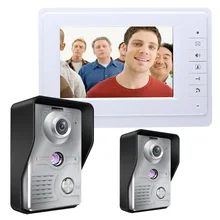 YobangSecurity Video Intercom Monitor 7” Video Door Phone System Visual Intercom Doorbell 1 Indoor Monitor 2 Outdoor Camera