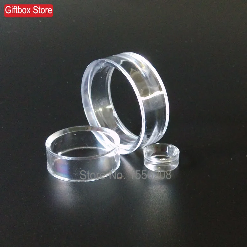 

Set of Three Clear Acrylic Sphere Stands Crystal Ball Holder Mineral Egg Display Base