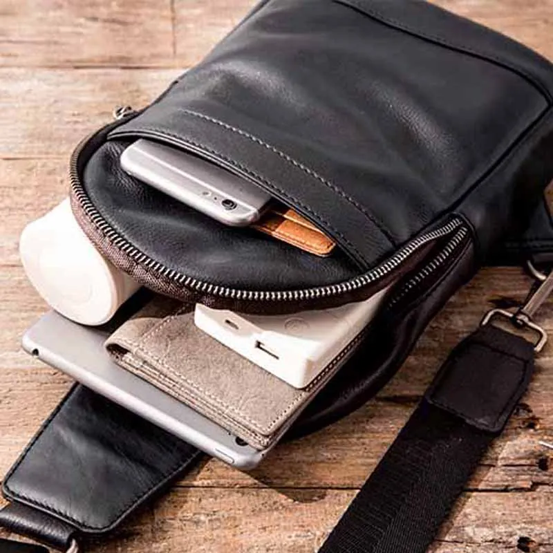 AETOO New Men's Bags Men's  Chest Bag Designer Messenger bag Leather Shoulder Bags Diagonal Package 2019 new Back Pack Travel