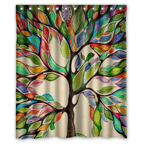 Creative Polyester Waterproof Shower Curtain Tree of Life