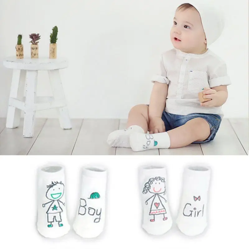 Теплые хлопковые Детские носки для младенцев мальчиков и девочек граффити живопись Носки для девочек новорожденных носки до лодыжки От 0 до 4 лет
