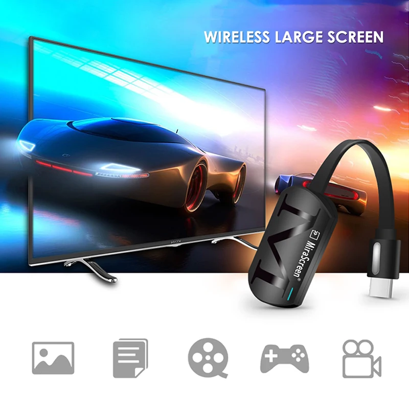 Mirascreen Airplay 1080P/720P Wireless WiFi Display TV Dongle Receiver HDMI TV Stick Android Miracast for TV