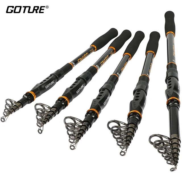 Goture Carbon Fiber Telescopic Fishing Rod 1.8M-3.6M Ultra Light Spinning  Fishing Rods Pole Fishing Accessories Pesca - AliExpress