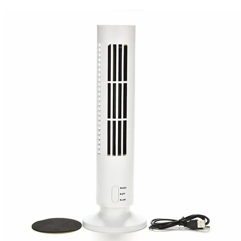 Портативный Настольный охлаждающий вентилятор очиститель мини USB Leafless Tower вентилятор ультра-тихий сильный ветер 2 скорости для домашнего компьютера офиса