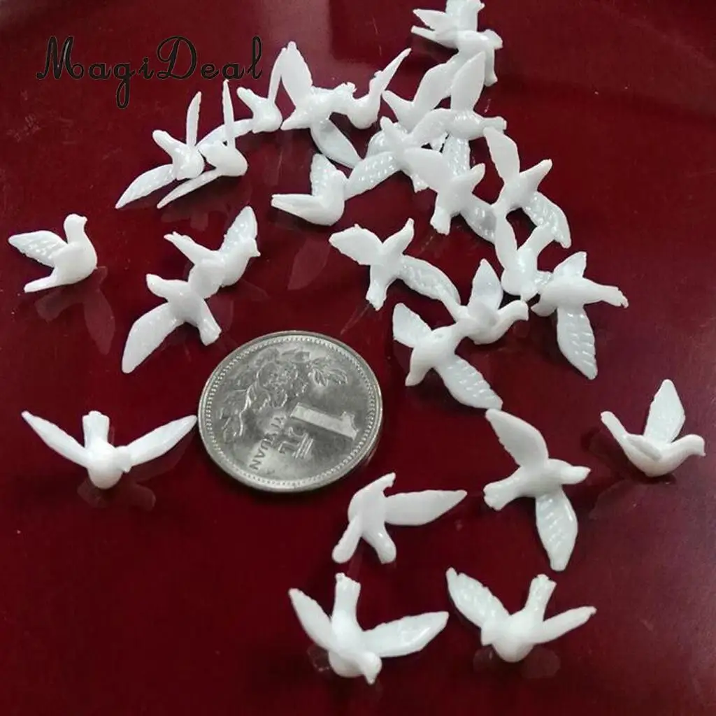 12pcs Little White Pigeons Confetti Wedding Table Scatters Baby Shower Sprinkles Party Decoration Favors