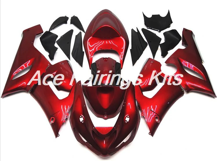 

New Abs motorcycle Fairings Kit Fit for kawasaki Ninja ZX6R 636 2005 2006 05 06 6R ZX-6R Bodywork set Red Dark