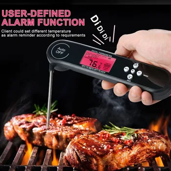 

Digital Food Cooking Thermocouple Thermometer Ultra Fast Instant Read Meat Thermometer with Touchable Button for Kitchen BBQ