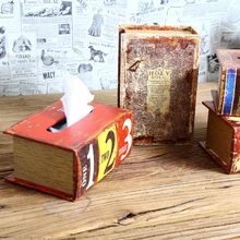 Европейский стиль ретро поддельные книги кожа водонепроницаемый бумажный ящик для полотенец креативная декоративная бумажная коробка хозяйственная салфетка коробка