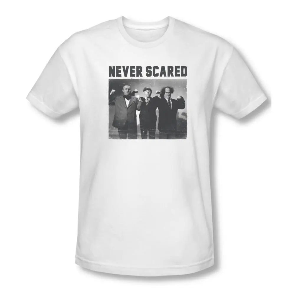 Футболка с короткими рукавами Three Stooges Never Feared для взрослых размеры-S-2X Новинка