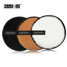 Maange макияжная затяжки 3 шт. очистки puff уход за кожей лица чистки Ткань колодки плюшевые макияж Remover полотенца puff Apr11 челнока