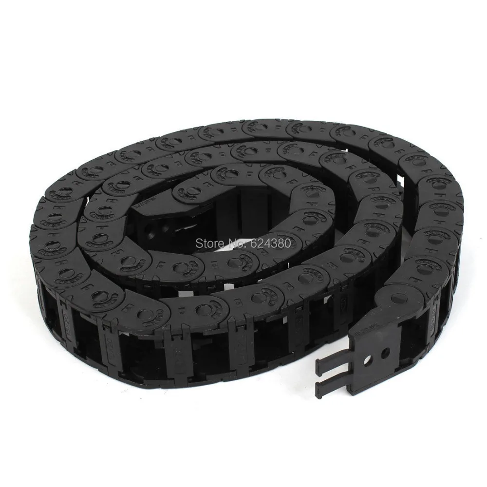 Черный Пластик Провода перевозчика потяга кабель Цепной 15*20 мм 15x20 мм 40 дюймов 1 м 3.3ft 4" скидка