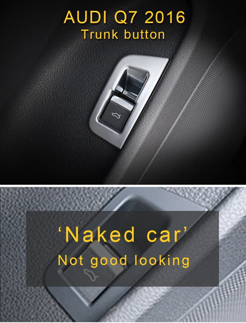 Багажника задняя дверь переключатель крышка обрезная рамка внешние аксессуары для Audi Q7 2017 стайлинга автомобилей