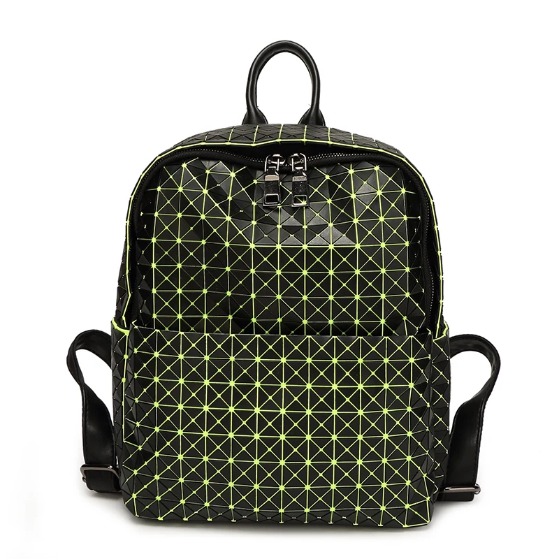 2017 Teenagers Triangle Laser Backpack Unisex Bags Diamond Geometry