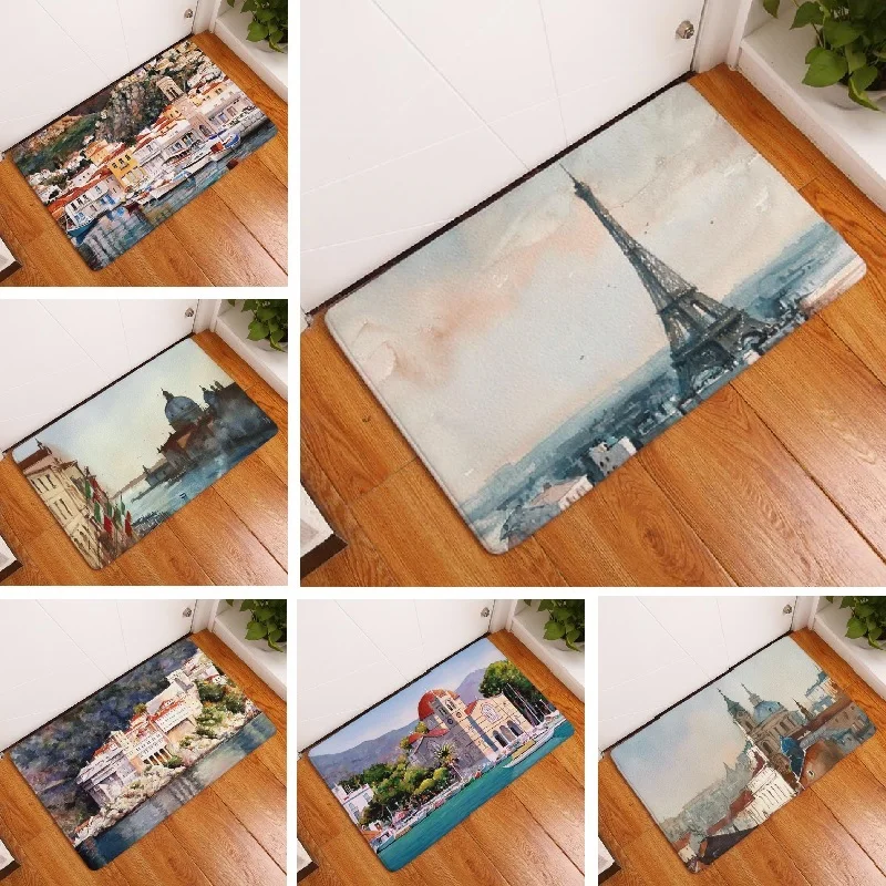 tappetino vintage pittura suade zerbino di casa decorazione esterna cucina tappetino bagno tappeto 40x60 cm tappetino
