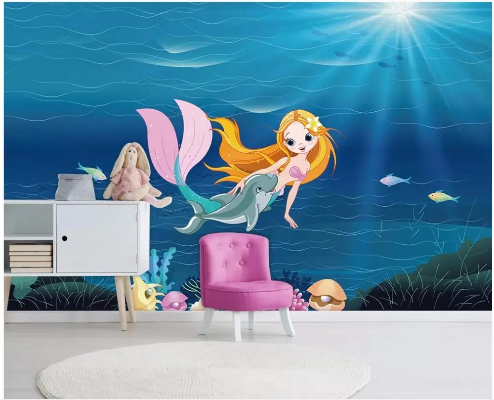 Wdbhカスタム写真3d壁紙壁の夢人魚イルカサンゴ子供のルーム3d壁の壁画の壁紙壁3 D Wallpapers Aliexpress Wdbhカスタム写真3d壁紙壁の夢人魚イルカサンゴ子供のルーム3d壁の壁画の壁紙壁3 D Wallpapers Aliexpress