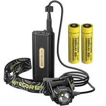 Nitecore HC70 1000 люмен перезаряжаемый налобный фонарь с 2x18650 внешними аккумуляторами водонепроницаемый светильник