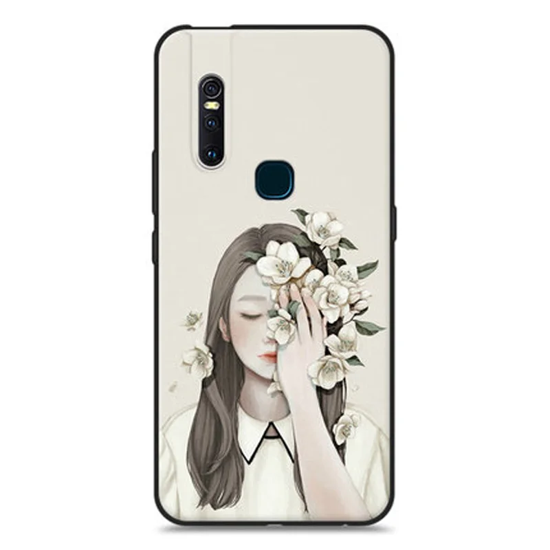 Чехол для vivo V15 роскошный мягкий ТПУ чехол с цветочным рисунком V 15 V1831T задняя