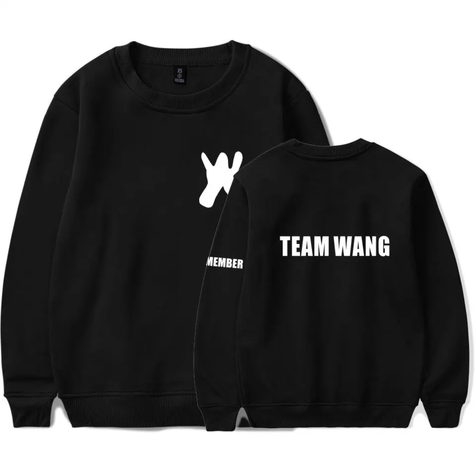 Толстовка Kpop Got7 Jackson Wang TEAM WANG Молодежный пуловер с длинным рукавом и круглым