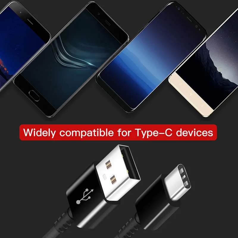 Кабель USB Type C Note9 Samsung S9 S8 Plus 1 2 м кабель Snelle для быстрой зарядки 5 мобильный телефон
