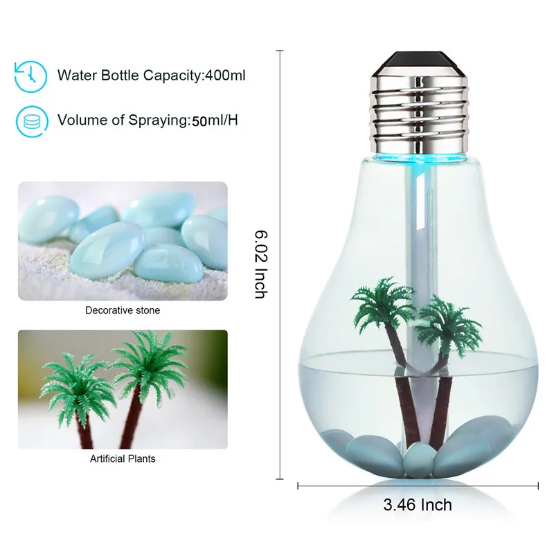 Mute USB Air Humidifer Colorful Aroma Diffuser with Smile Controller Diffusers Aromatherapy Diffuser with 7 Colorful LED Light03