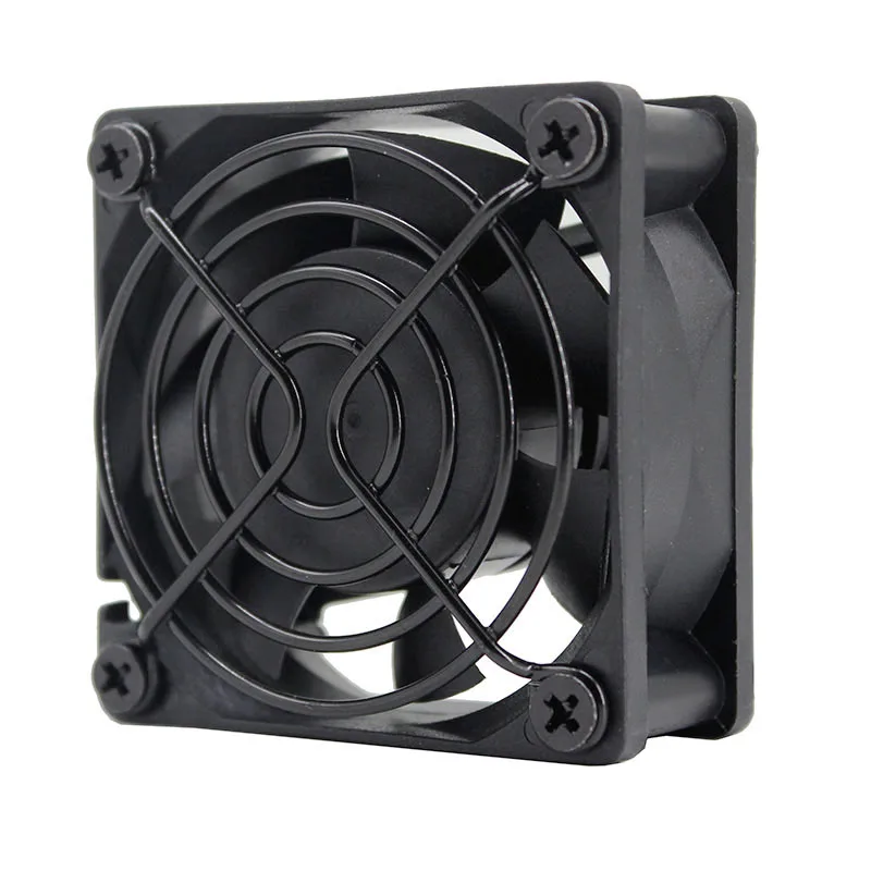 YOUNUON Hydraulic Bearing 6025 60mm 6CM 60x60x25mm EC Brushless Fan AC 110V 115V 120V 220V 240V Axial Fan With Srwes Fan Grills