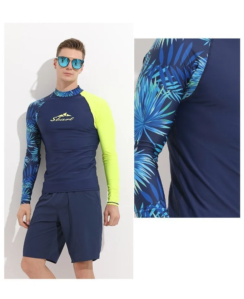 Купальник с длинным рукавом Rashguard для мужчин УФ лайкра костюм для серфинга плавание футболка Rashguard для пляжа плавание ming одежда для дайвинга одежда