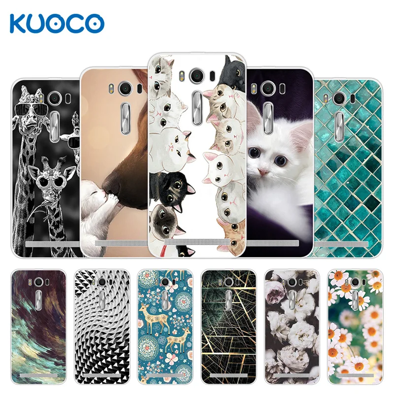

for ASUS ZenFone 2 Laser ZE500KL Case Giraffe Design Back Silicon Cover for Funda Asus ZE500KL Phone Capa Soft TPU Cover