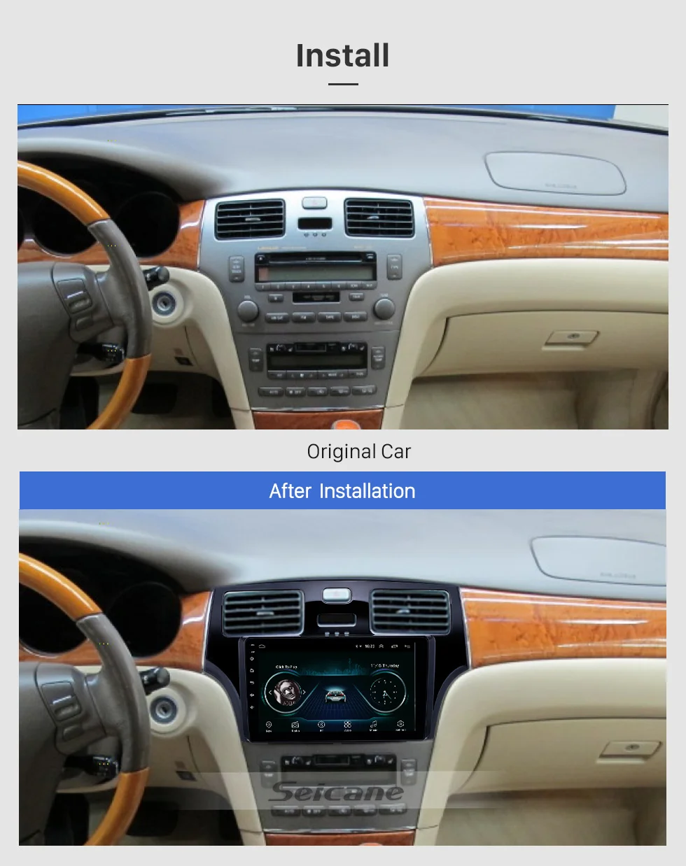 Seicane 9 дюймов стерео Bluetooth Wifi gps навигация для 2001 2002 2003 2004 2005 Lexus Android 8,1 HD 1024*600 поддержка 1080P