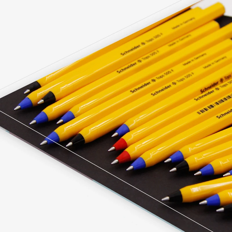 Schneider Tops 505F Германия импортированная шариковая ручка гладкая 0,5 тонкий наконечник классический желтый ручка школьная Ручка канцелярские принадлежности