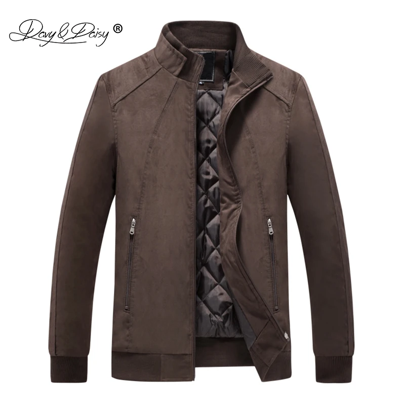 

DAVYDAISY 2019 New Arrival Autumn Winter Man Jacket High Quality Faux Leather Warm Thick Coat Men Bomber Jackets XL-4XL JK089