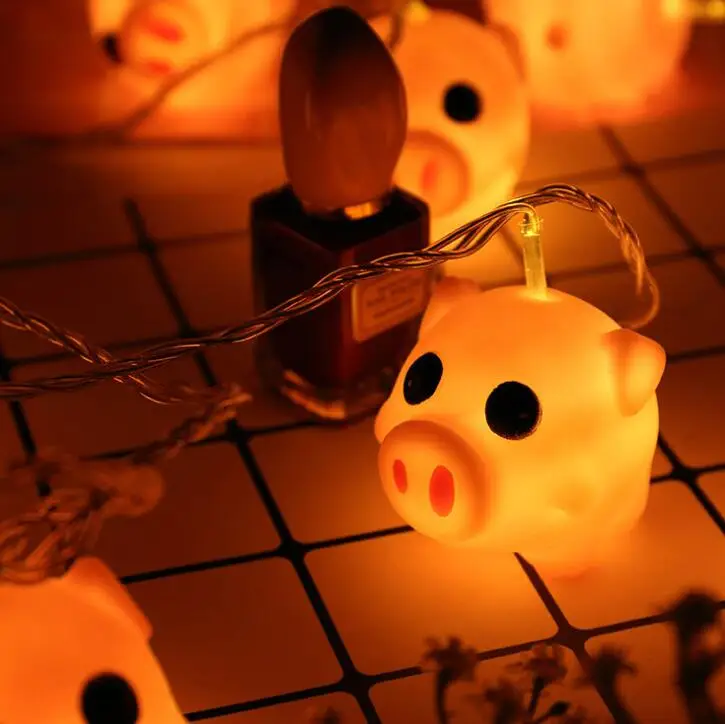 

LED lamp string color lamp pink piggy outdoor room decorative lamp