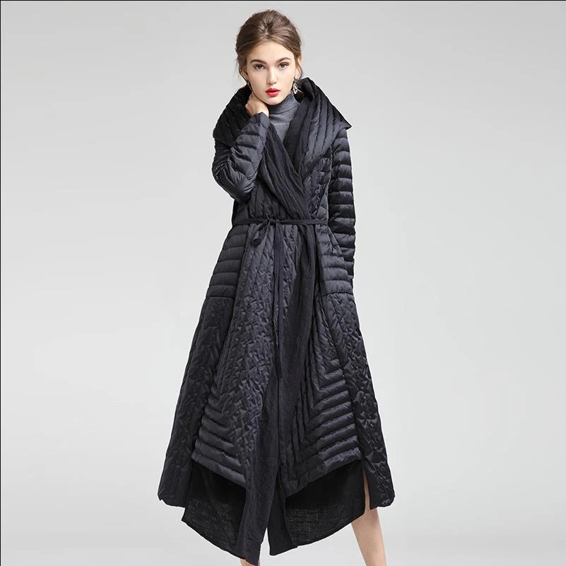 manteau long a capuche