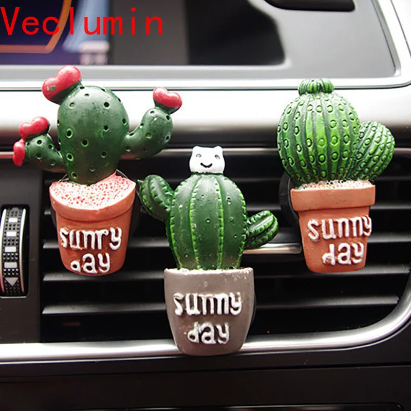 

Creative Cactus Car Aroma Diffuser Fragrances For Car Air Fresheners Flavoring In Auto Perfume Car Smell Accessory Air Vent Clip