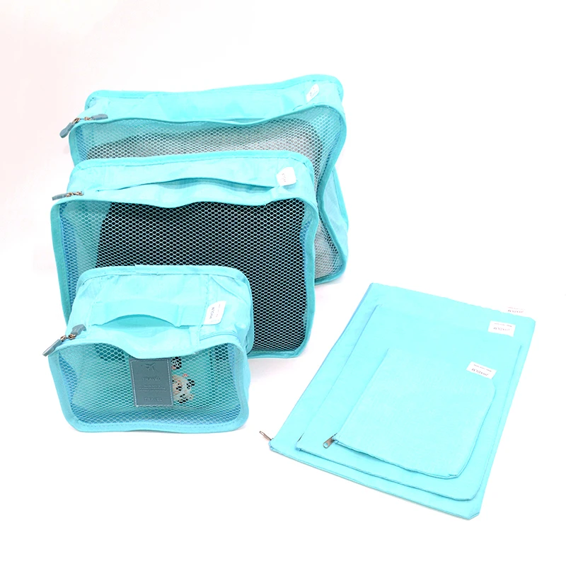 6Pcs/Set Travel Cases Clothes Tidy Storage Bag Luggage Suitcase Pouch