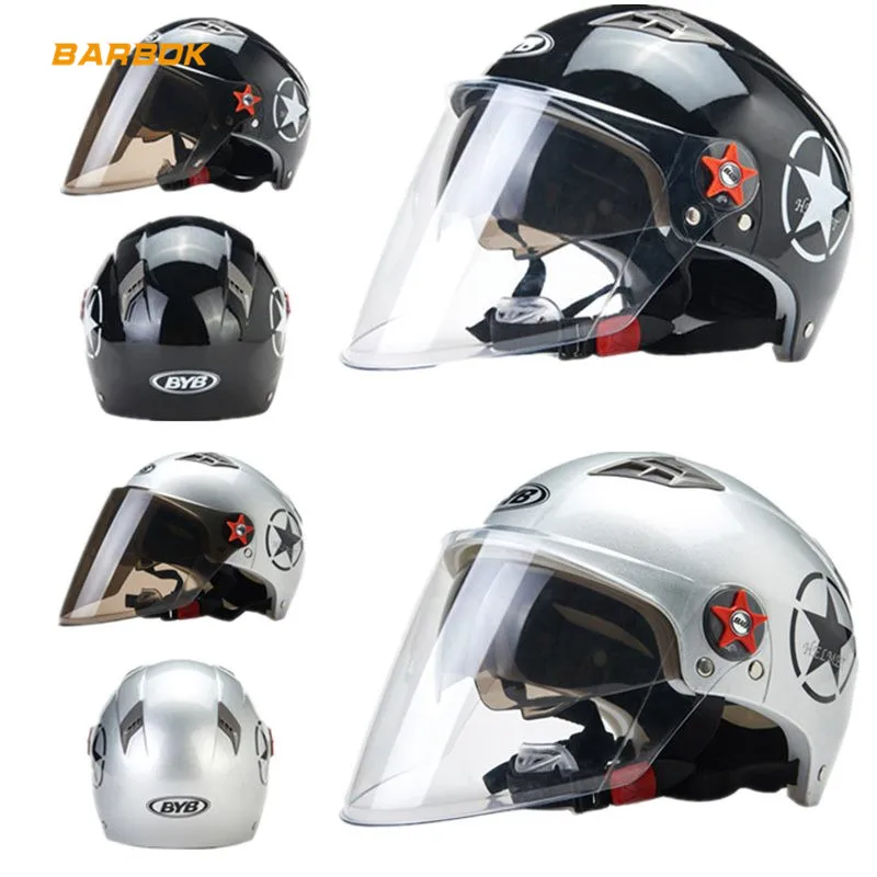

Racing Motorcycles Safety Helmets for Daily Scooter Motorbike Snowboard Windproof Visor Double Lens Leisure Moto Headwear