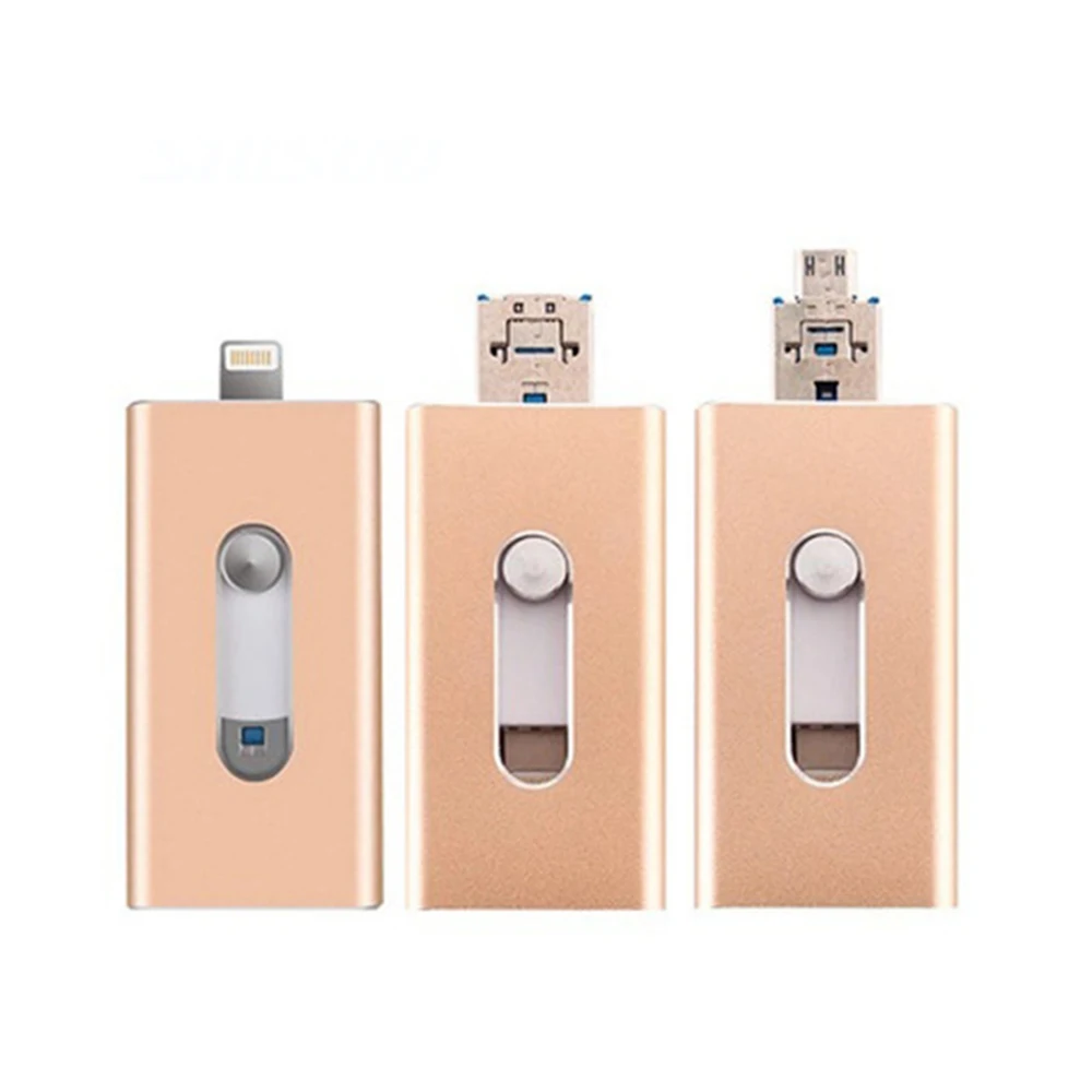 

USB Flash Drive,3 in 1 OTG USB 2.0 Flash Drive 32GB, for iPhone 6/6s 6plus iPhone7 iPad Android Cellphones & Computers pendrive