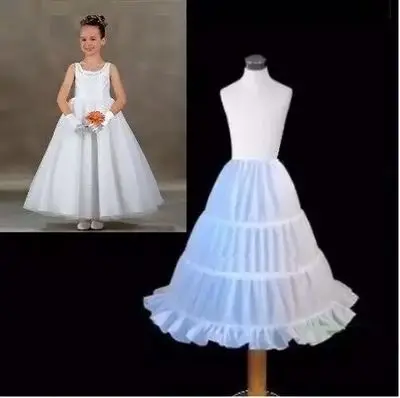 

ruthshen In Stock White Floor Length Kids Petticoat Flower Girl Dress Underskirt Little Girl Petticoats
