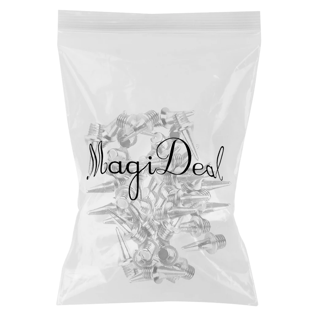 MagiDeal 60pcs Track Running Shoes Spikes Replacement Pyramid 13 mm Value Pack Replacement Metal Spikes Athletic Replacement 