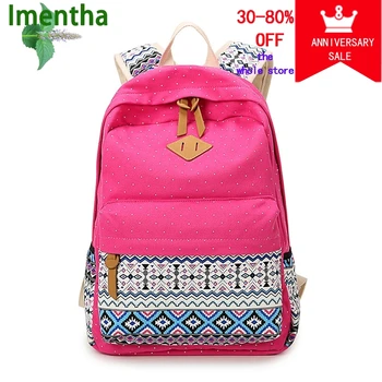

Stylish Canvas Printing Backpack Women School Bags for Teenage Girls Cute Set Black Backpacks Female Bagpack Mochila