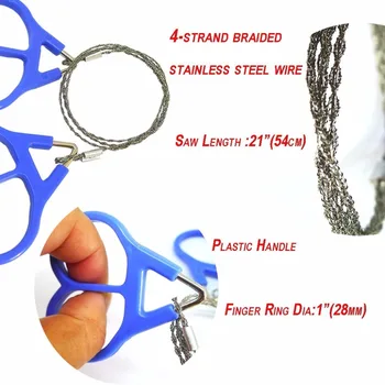 

Outdoor Camping Hiking Top Pocket Steel Saw Wire Camping Hunting Travel Emergency Survive Tool