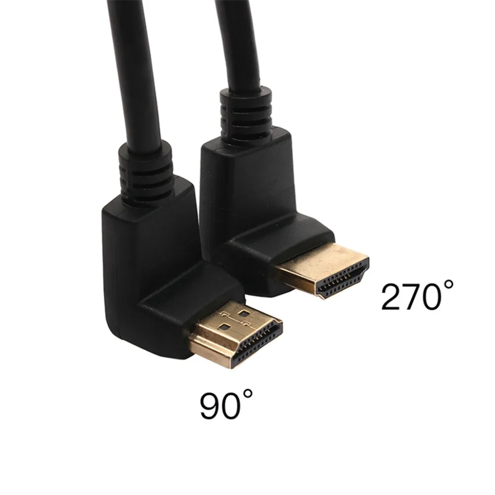 REXLIS Кабель HDMI 270/90 градусов угол HDMI к кабелю HDMI 5 m 1,5 м 2 м 3 м HDMI 2,0 кабель 4 K 3D для ТВ PS3 проектор компьютерный кабель