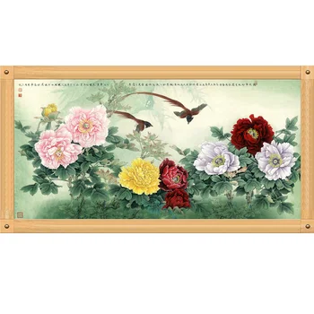 

NKF Colorful Chinese Cross Stitch Patterns Handcraft Needlework Embroidery Sets Ribbon Embroidery for Home Decoration
