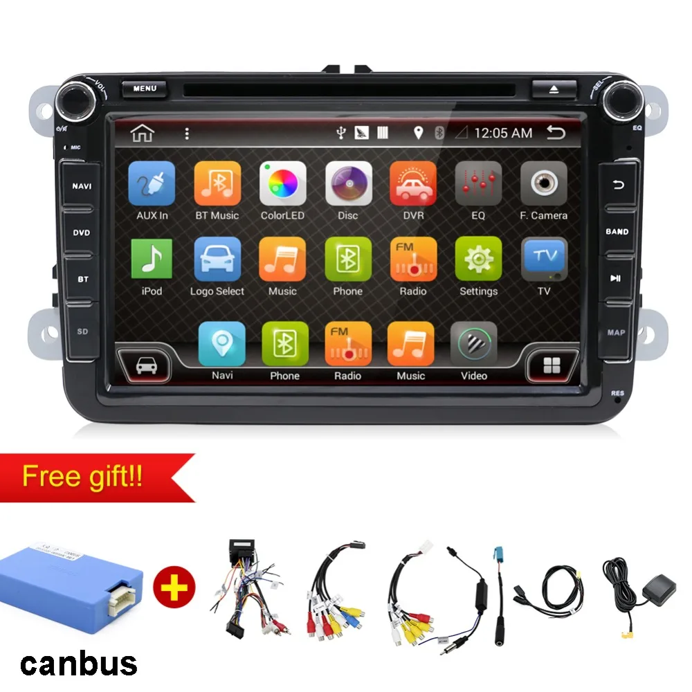 Новый четырехъядерный для VW Android 7 1 автомобильный DVD gps GOLF 5 6 POLO JETTA TOURAN EOS PASSAT CC TIGUAN