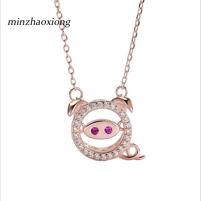 

2019 Best Selling S925 Sterling Silver Beating Heart Clavicle Chain This Year Net Red With The Same Kind Of Smart Pig Necklace