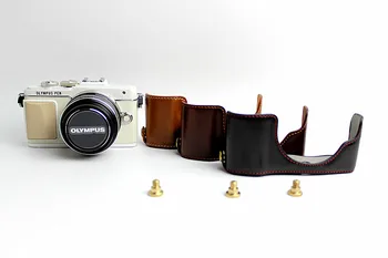 

PU Leather Camera Hard Cover Case Bag Protector Cover holster for Olympus epl7 Half Body brown/Black/Coffee