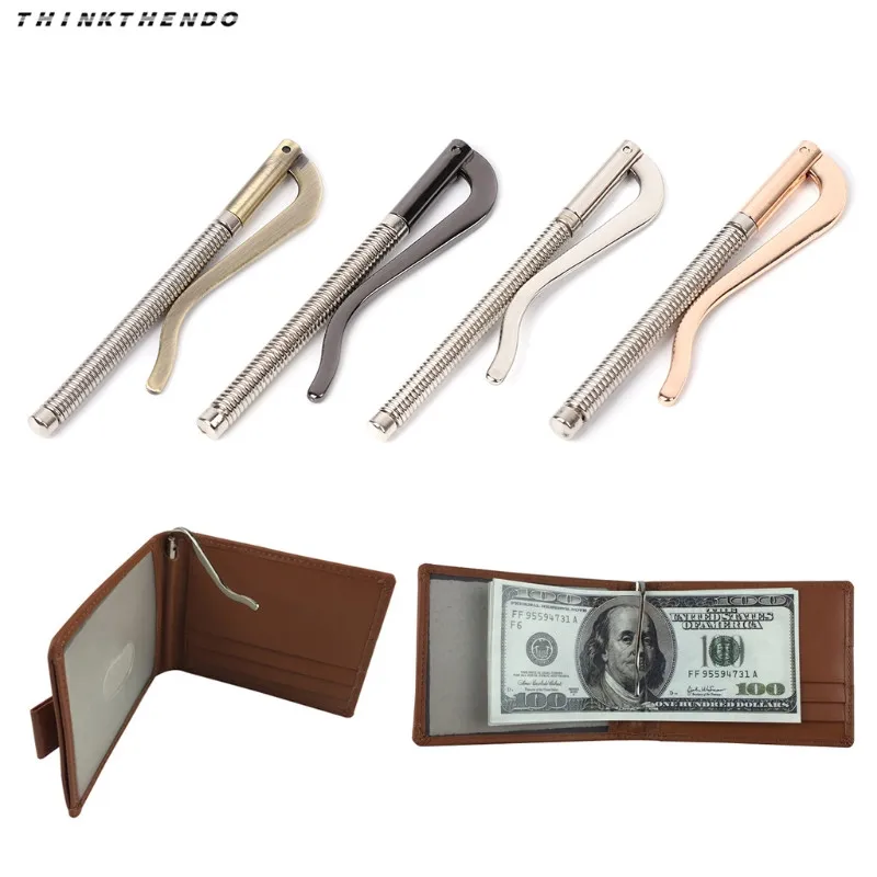 Metal Bifold Money Clip Bar Wallet Replace Parts Spring Clamp Cash Holder